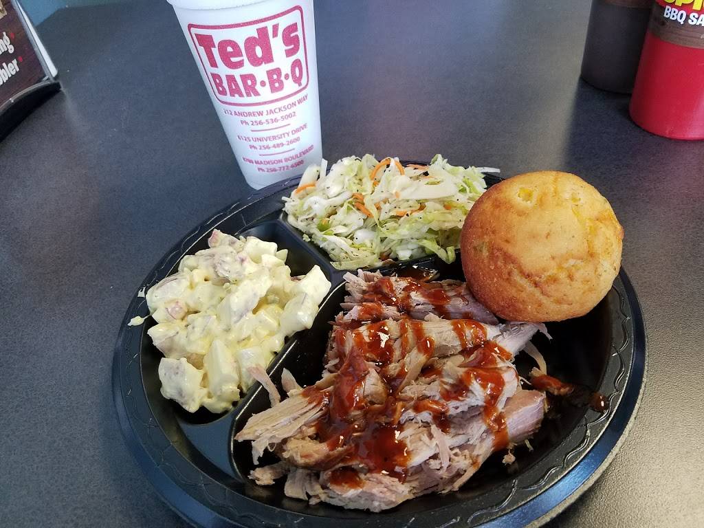 Teds Bar-B-Q | restaurant | 6125 University Dr NW, Huntsville, AL 35806, USA | 2564892600 OR +1 256-489-2600