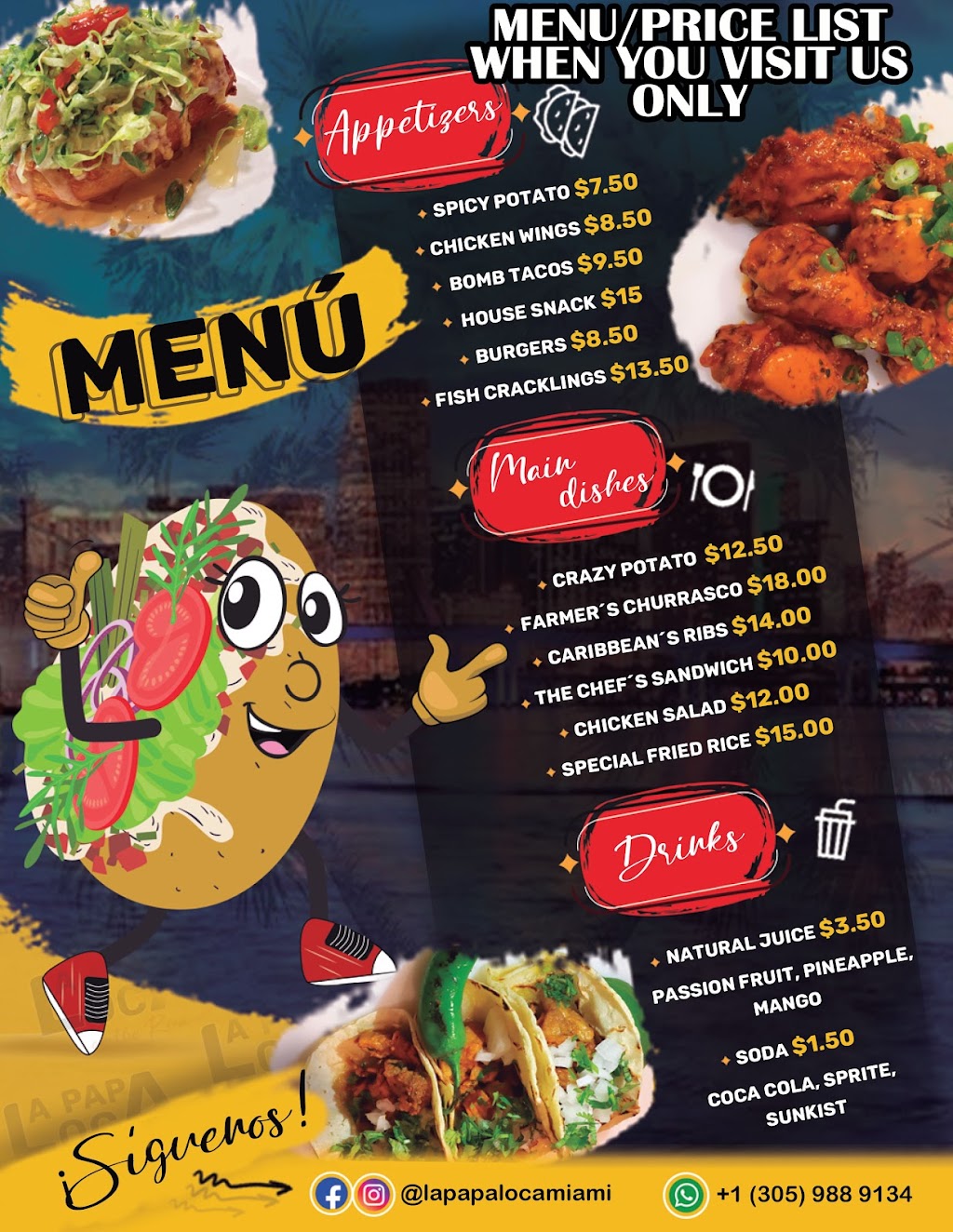 La Papa Loca On The Run | restaurant | 3201 NW 27th Ave, Miami, FL 33142, USA | 3059889134 OR +1 305-988-9134