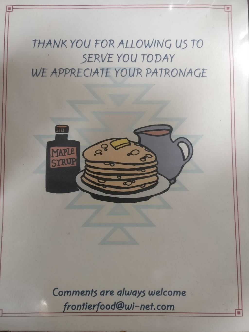 Frontier Restaurant | restaurant | 9679 Western Way, Amherst, WI 54406, USA | 7158242033 OR +1 715-824-2033