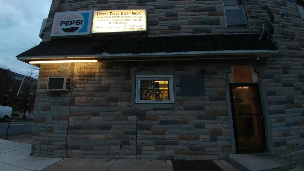 Tijuana Tacos & Deli | restaurant | 3001 E Baltimore St, Baltimore, MD 21224, USA | 4105450667 OR +1 410-545-0667