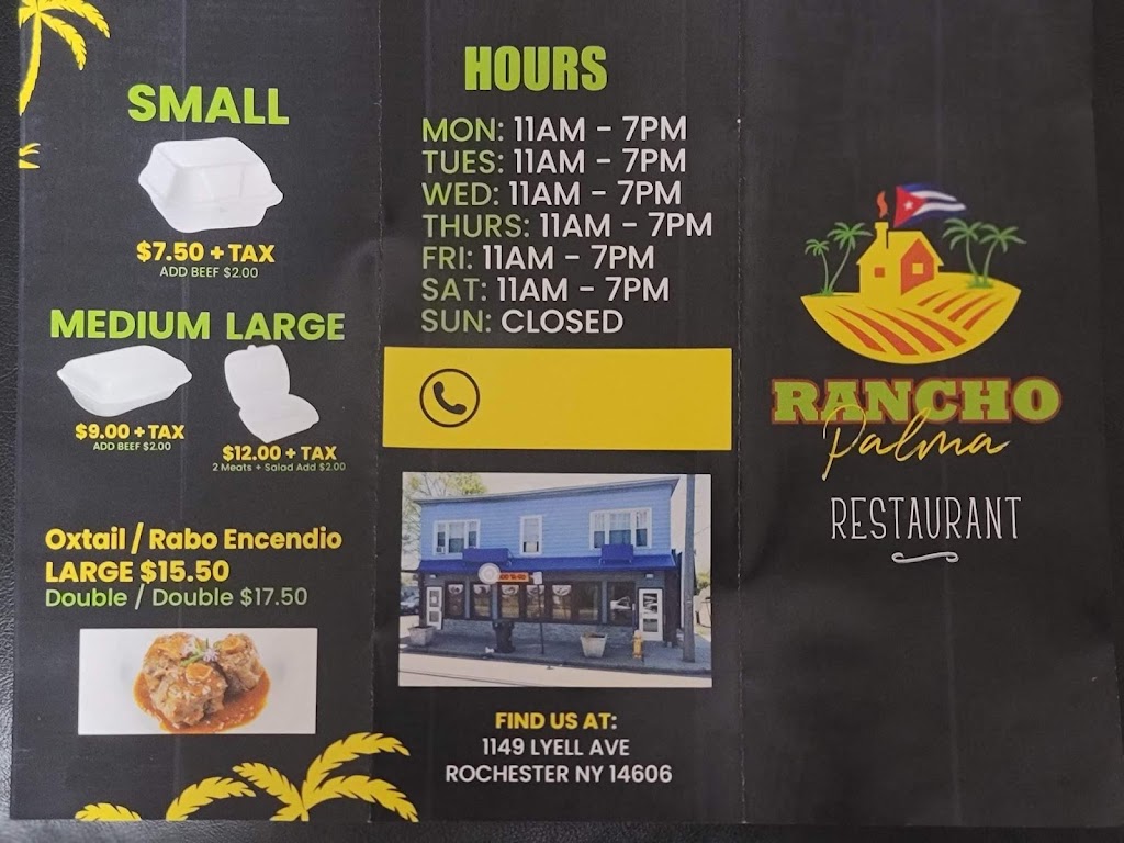 Rancho Palma | restaurant | 1149 Lyell Ave, Rochester, NY 14606, USA | 5854340082 OR +1 585-434-0082