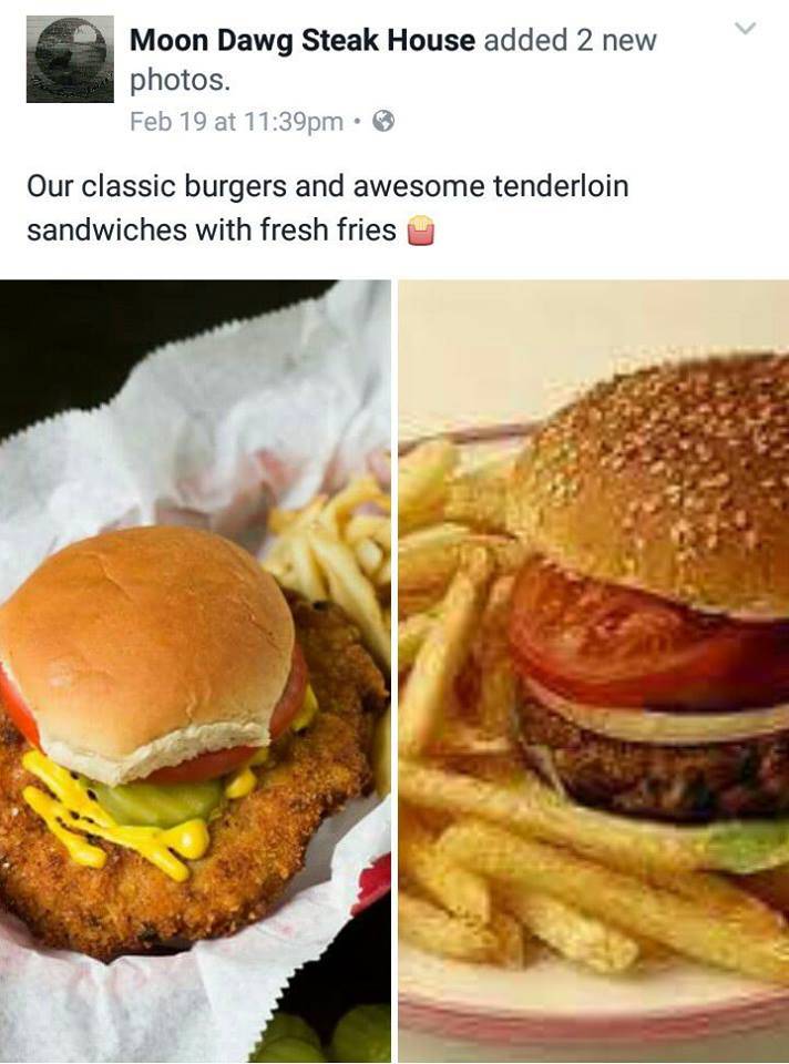 Moon Dawg Steakhouse | restaurant | 408 National Ave, West Terre Haute, IN 47885, USA | 8122401570 OR +1 812-240-1570