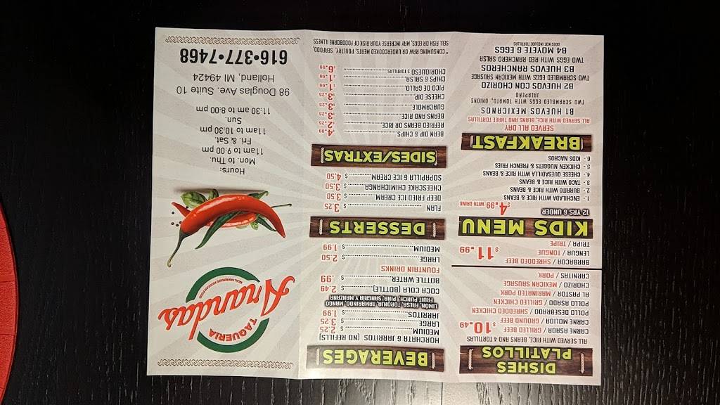 Taqueria Arandas | restaurant | 98 Douglas Ave #10, Holland, MI 49424, USA | 6163777468 OR +1 616-377-7468