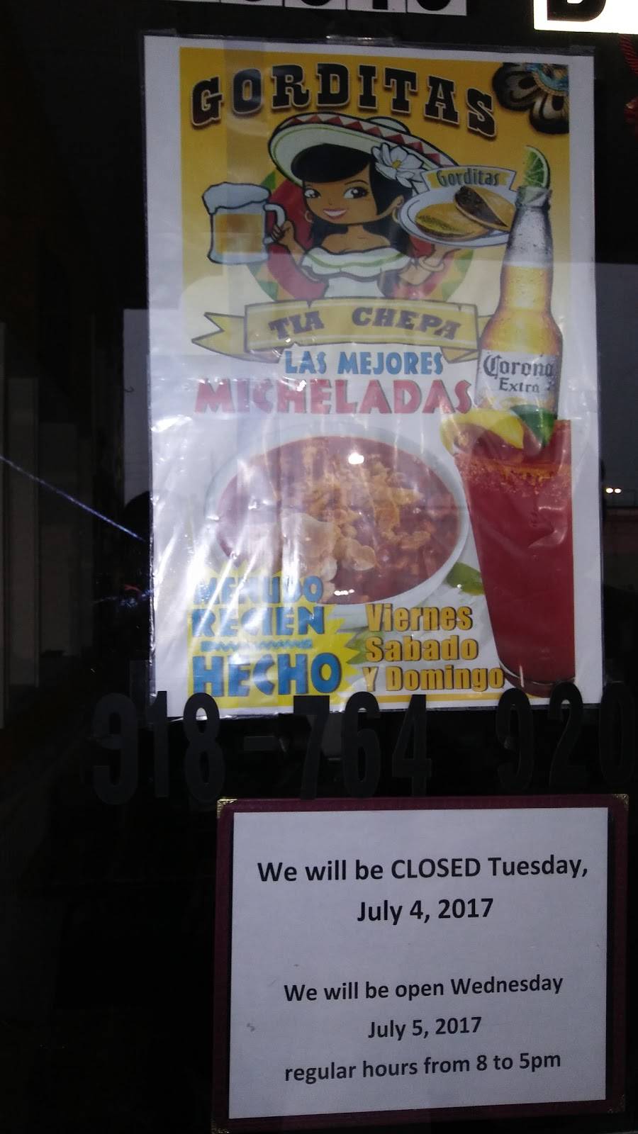 Tia Chepa Mexican Restaurant | restaurant | 10915 E 31st St #15B, Tulsa, OK 74129, USA | 9187649203 OR +1 918-764-9203