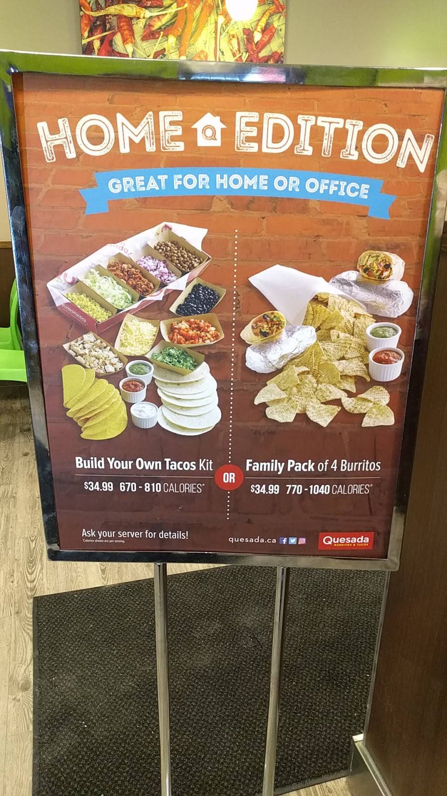 Quesada Burritos & Tacos | restaurant | 629 Fortune Crescent #2, Kingston, ON K7P 0L5, Canada | 6133841110 OR +1 613-384-1110