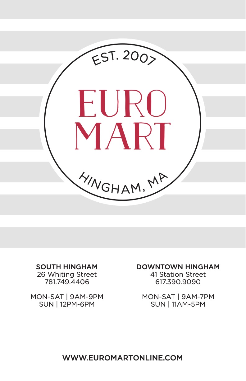 EUROMART DOWNTOWN | restaurant | 41 Station St, Hingham, MA 02043, USA | 6173909090 OR +1 617-390-9090