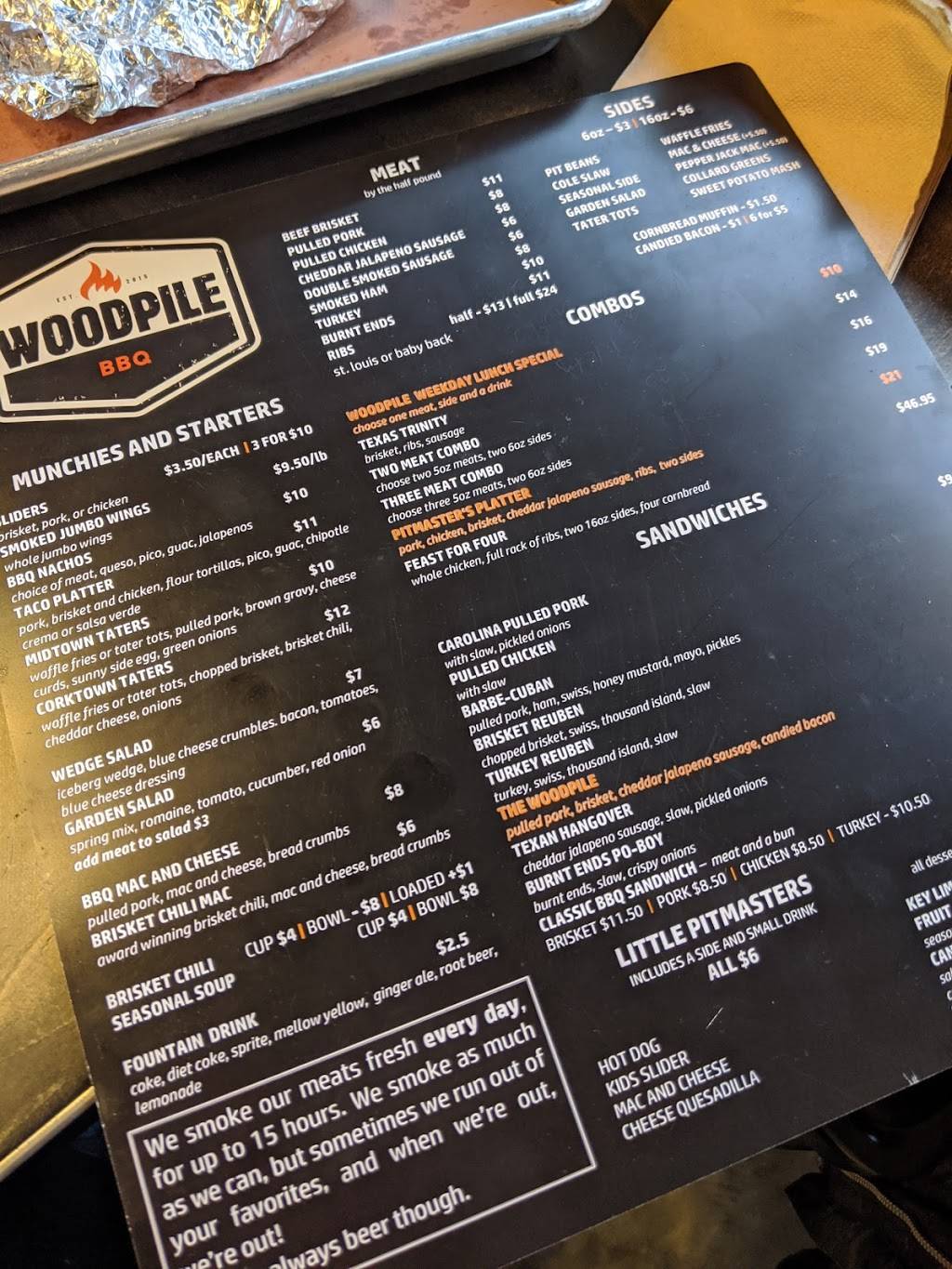 Woodpile BBQ | restaurant | 630 E Eleven Mile Rd, Madison Heights, MI 48071, USA | 2485658149 OR +1 248-565-8149