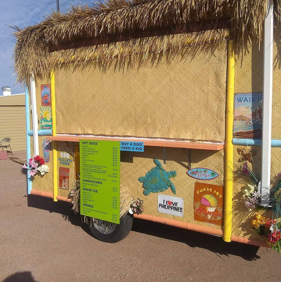 Grass Shack Hot Dogs, Shaved Ice, Pulled Pork. Lemonade | meal takeaway | 10664 E Apache Trail, Mesa, AZ 85208, USA | 4808097112 OR +1 480-809-7112
