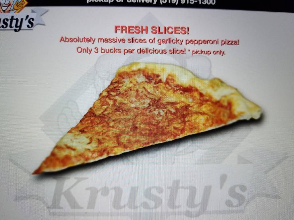 Krustys Pizza | restaurant | 1310 Kildare Rd, Windsor, ON N8Y 3H9, Canada | 5199151300 OR +1 519-915-1300