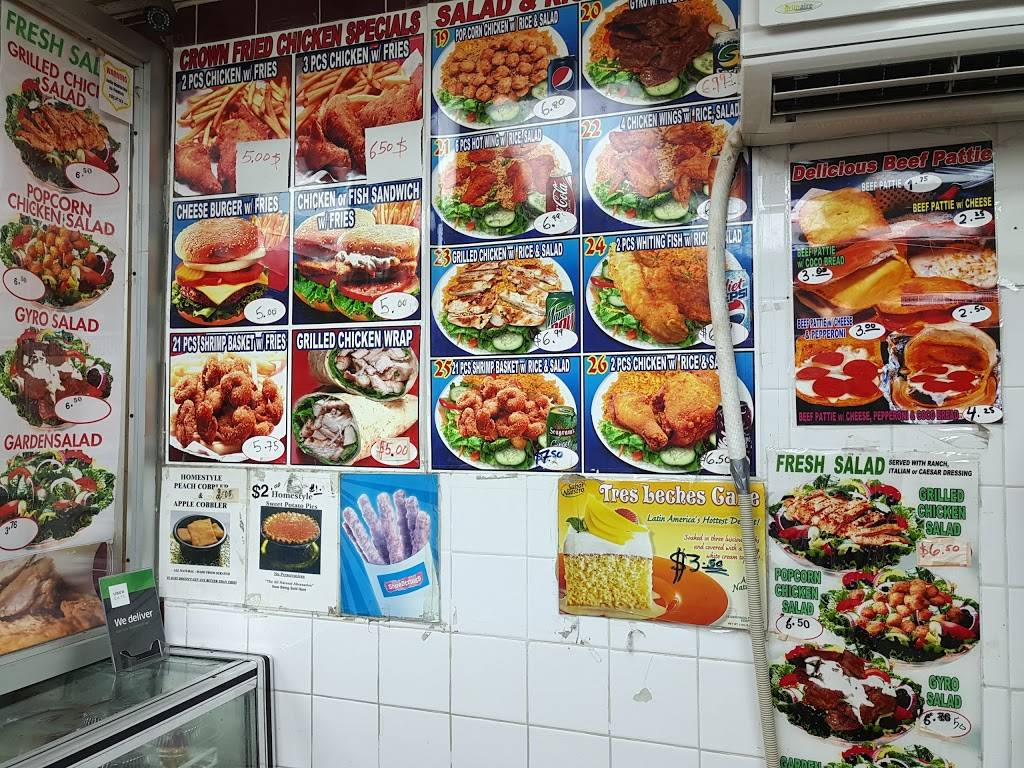 Crown Fried Chicken | restaurant | 822 Myrtle Ave, Brooklyn, NY 11206, USA | 7186245325 OR +1 718-624-5325