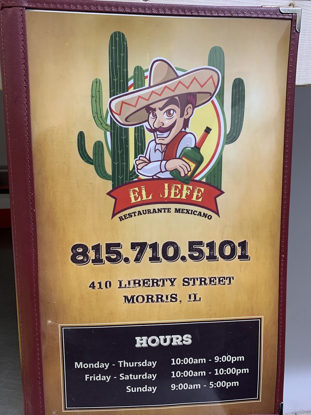 El Jefe Restaurante Mexicano | restaurant | 410 Liberty St, Morris, IL 60450, USA | 8157105101 OR +1 815-710-5101