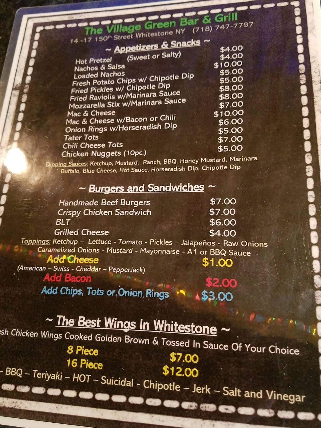 VILLAGE GREEN | restaurant | 1417 150th St, Whitestone, NY 11357, USA | 7187477797 OR +1 718-747-7797