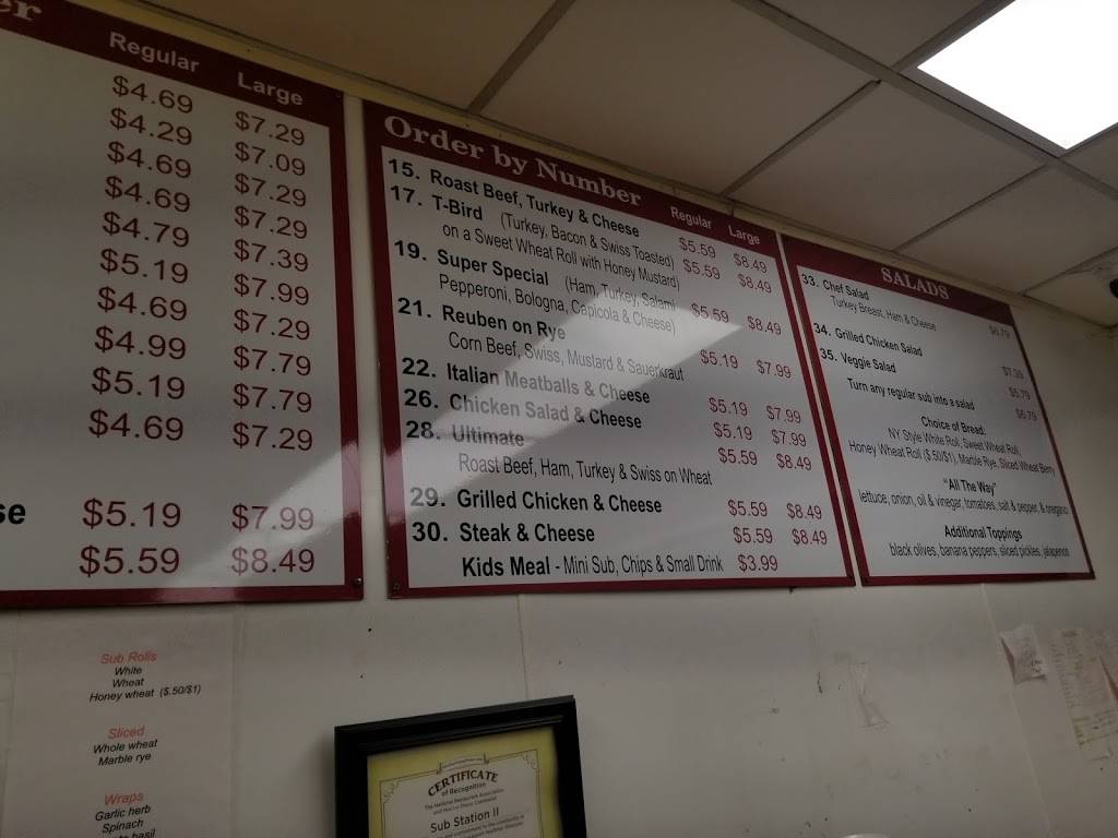 Sub Station II | restaurant | 2159, 1193 Asheville Hwy, Spartanburg, SC 29303, USA | 8645834631 OR +1 864-583-4631
