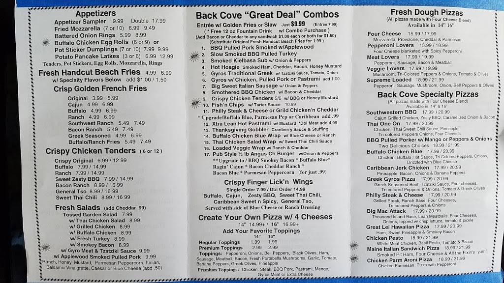 Back Cove BBQ & Pizzeria | meal takeaway | 89 Ocean Ave, Portland, ME 04103, USA | 2077737499 OR +1 207-773-7499