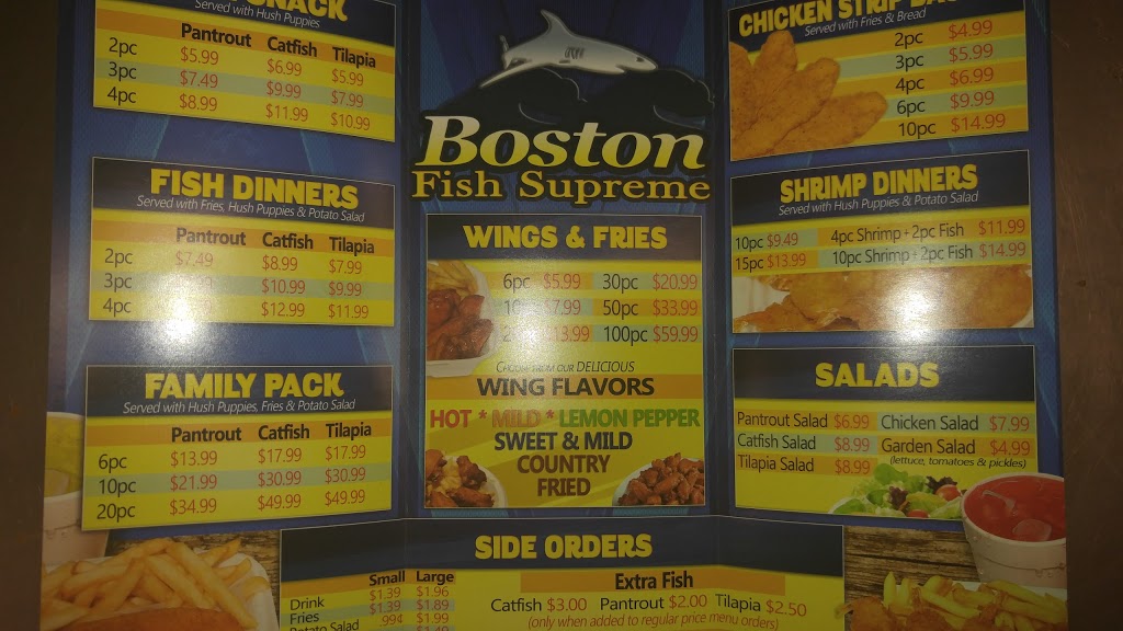Boston Fish Supreme | restaurant | 2115 Clay St, Vicksburg, MS 39183, USA | 6016310801 OR +1 601-631-0801