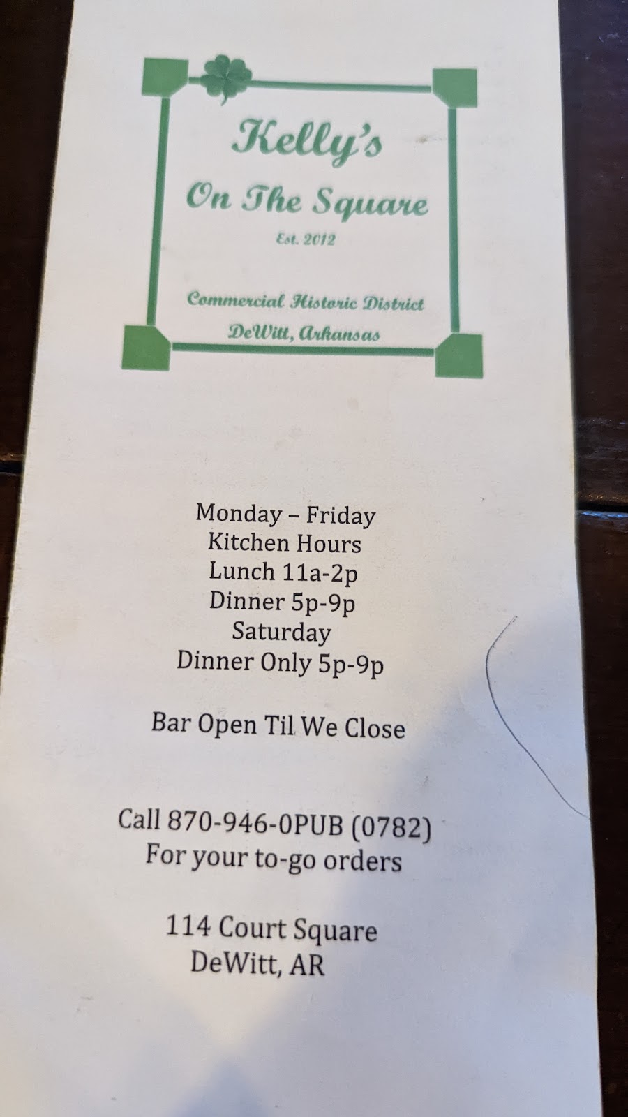 Kellys On The Square | restaurant | 114 Court Square, DeWitt, AR 72042, USA | 8709460782 OR +1 870-946-0782