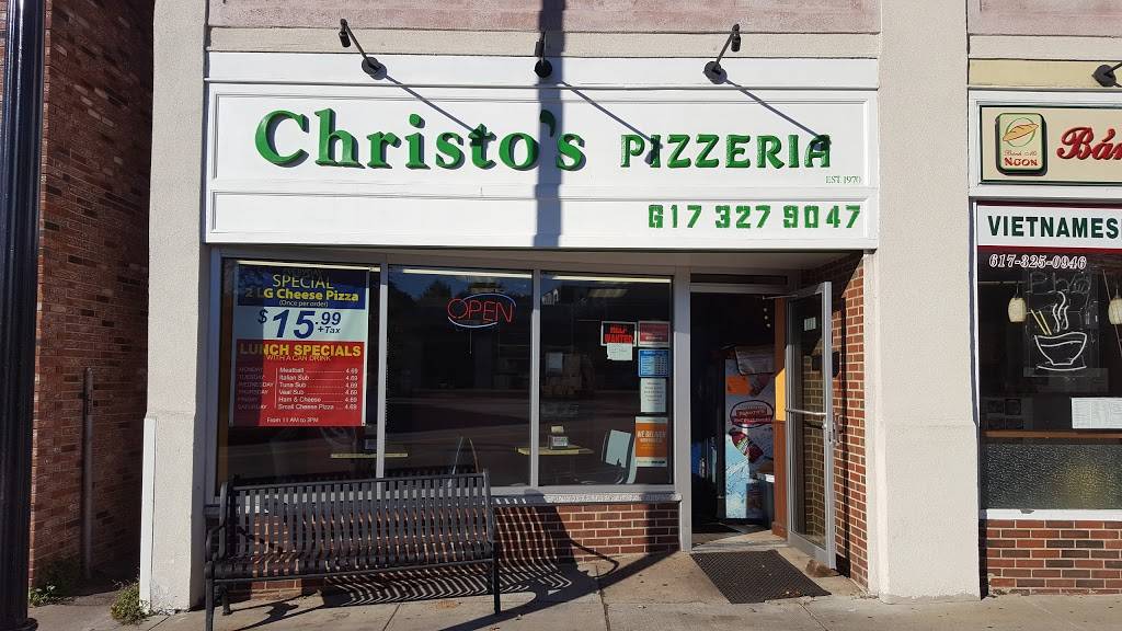 Christos Pizza | restaurant | 1761 Centre St, West Roxbury, MA 02132, USA | 6173279047 OR +1 617-327-9047