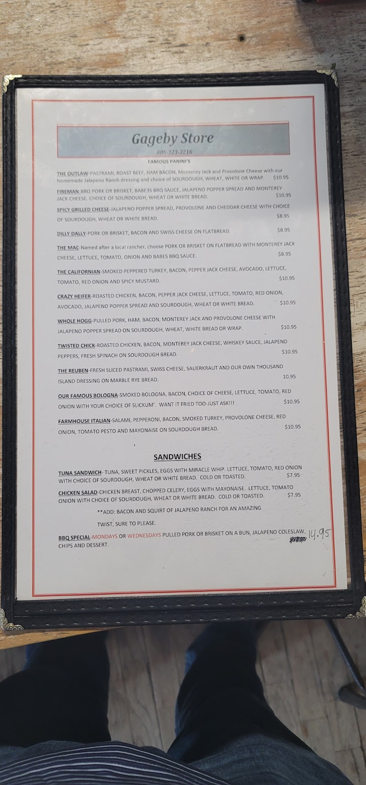 Gageby Store | restaurant | 9099 US-83, Canadian, TX 79014, USA | 8063233216 OR +1 806-323-3216