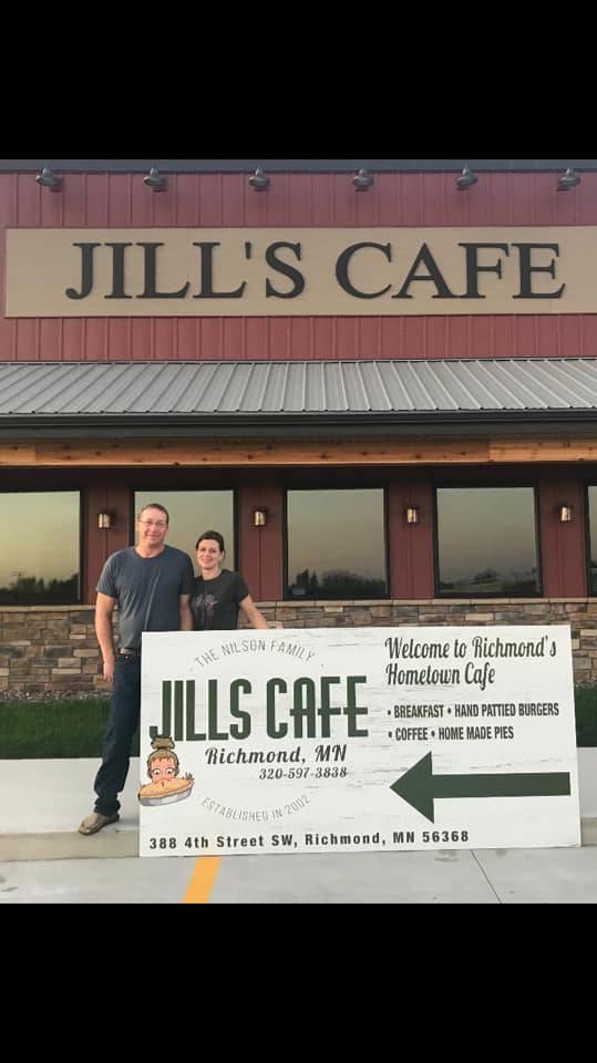 Jills Cafe | meal takeaway | 388 4th St SW, Richmond, MN 56368, USA | 3205973838 OR +1 320-597-3838