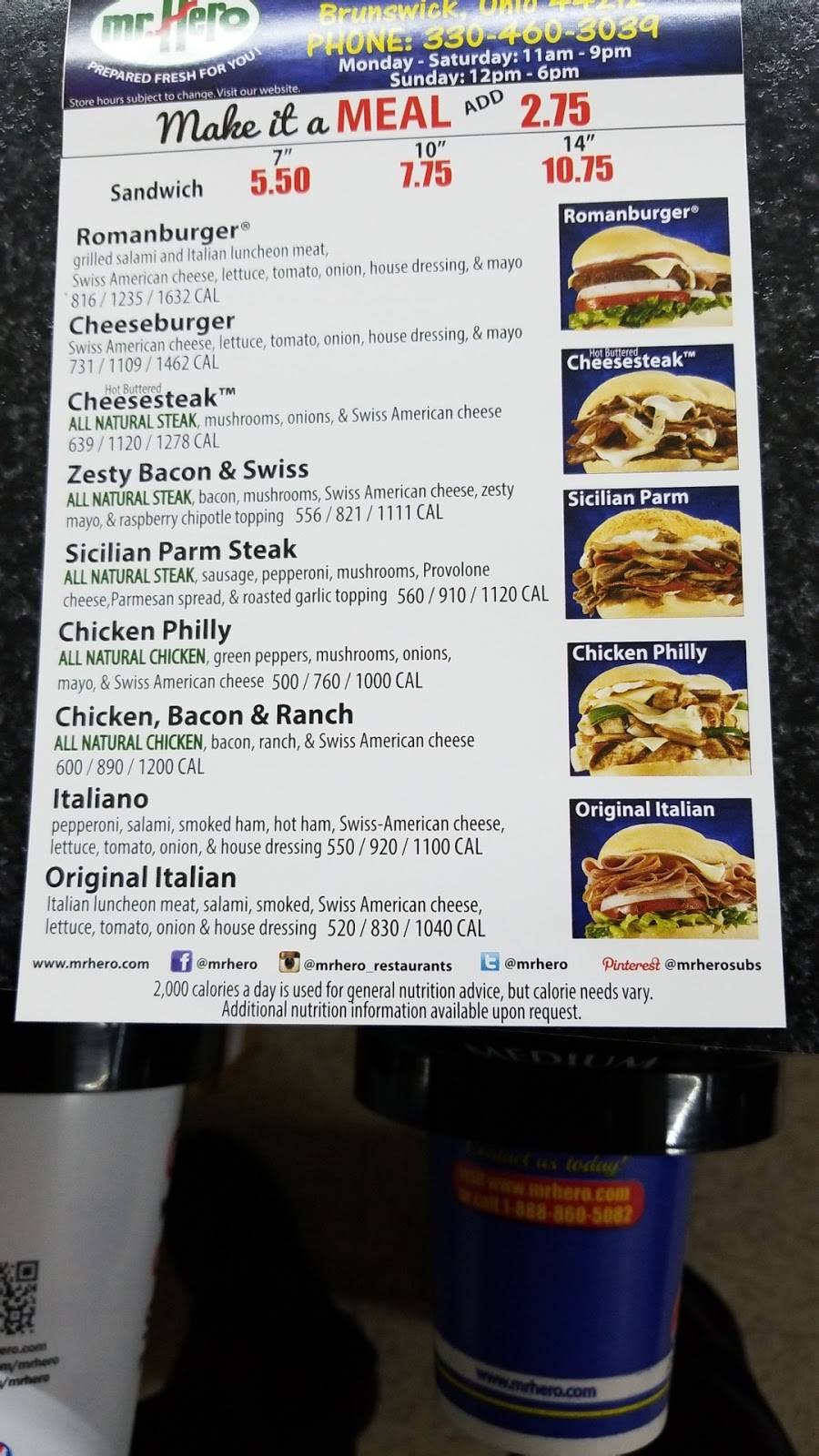 Mr. Hero | meal takeaway | 75 Pearl Rd, Brunswick, OH 44212, USA | 3304603039 OR +1 330-460-3039