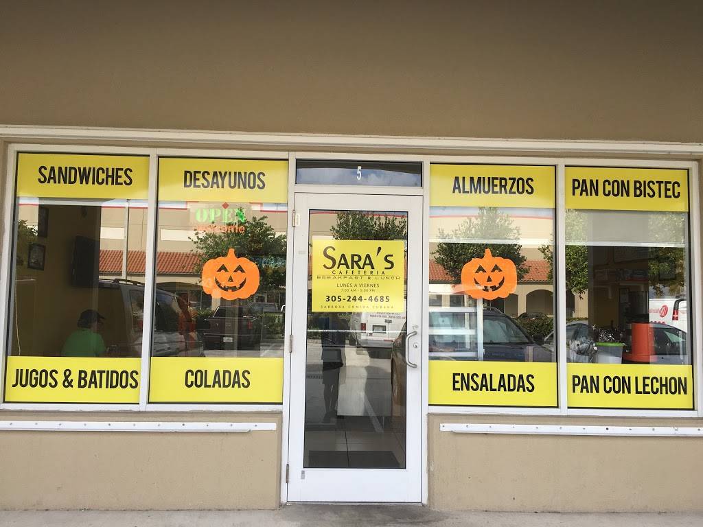 Saras Cafeteria | restaurant | 15420 SW 136th St #5, Miami, FL 33196, USA | 3052444685 OR +1 305-244-4685