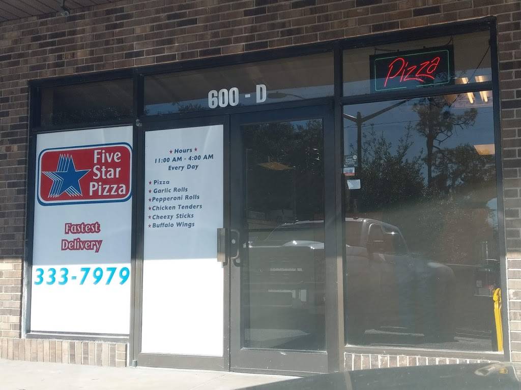 Five Star Pizza | meal delivery | 600 NW 75th St, Gainesville, FL 32607, USA | 3523337979 OR +1 352-333-7979