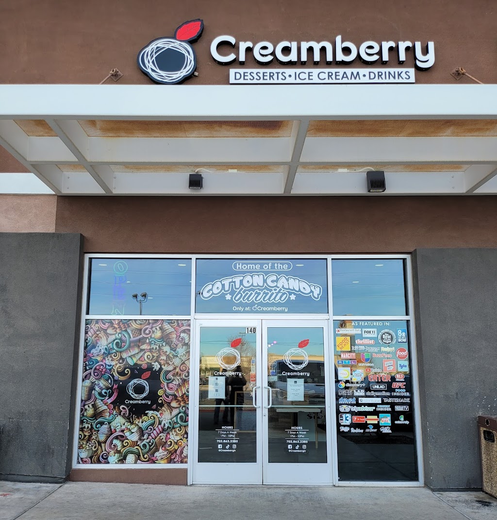 Creamberry | Home of the Cotton Candy Burrito | restaurant | 7965 S Rainbow Blvd #140, Las Vegas, NV 89139, USA | 7028632385 OR +1 702-863-2385