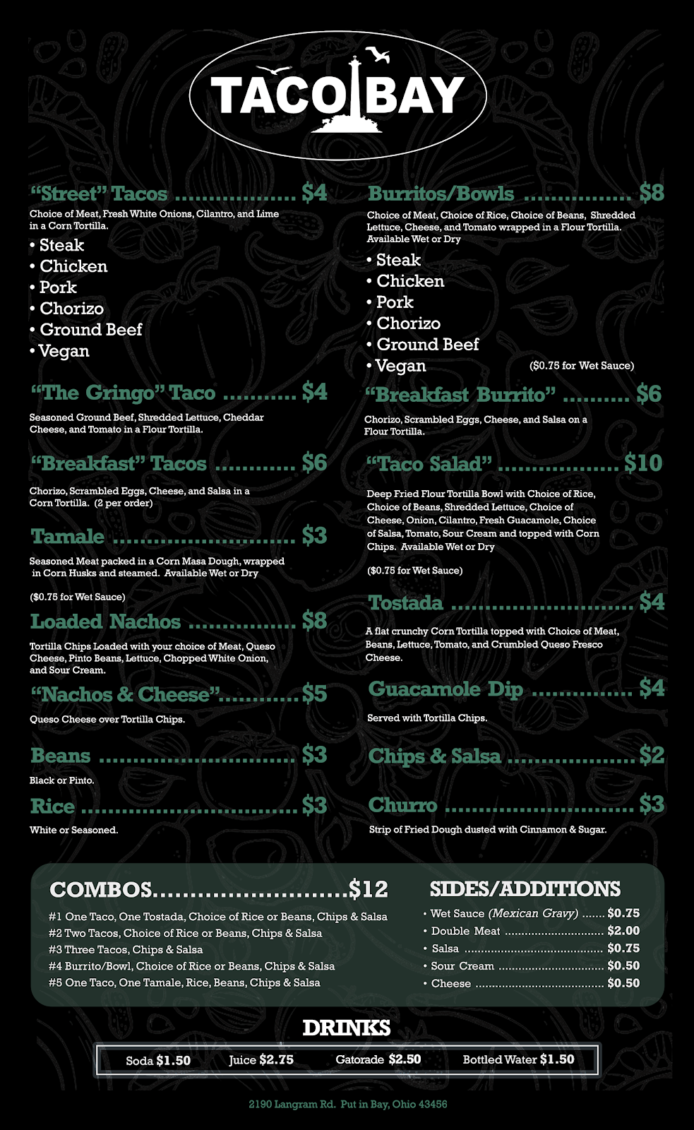 Taco Bay | restaurant | 2190 Langram Rd, Put-In-Bay, OH 43456, USA | 4192850610 OR +1 419-285-0610