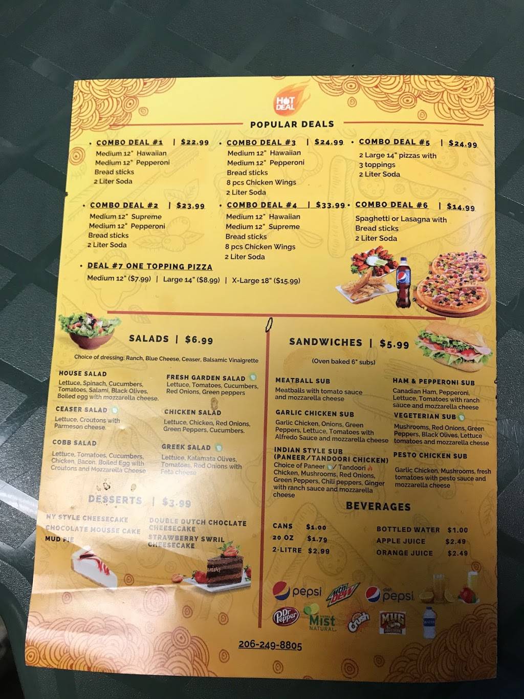 Robin Hood Pizza | restaurant | 24823 Pacific Hwy S, Kent, WA 98032, USA | 2062498805 OR +1 206-249-8805