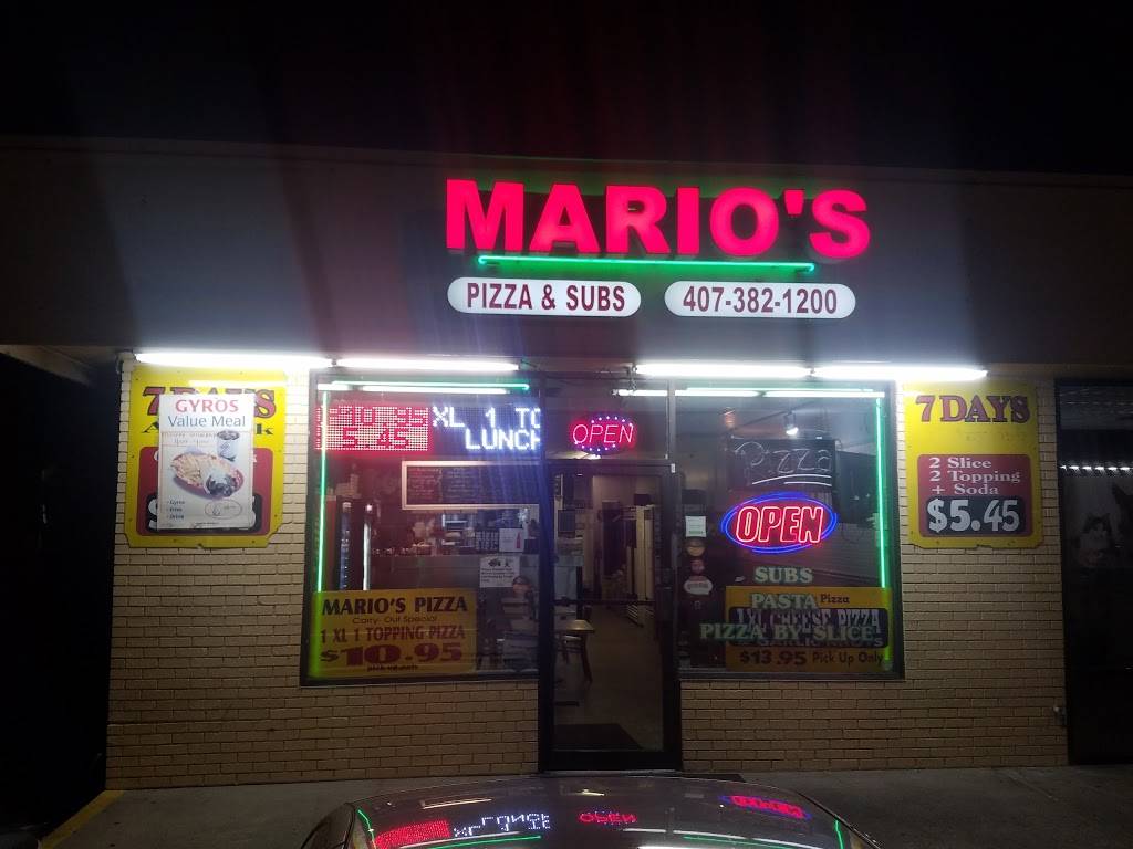 Marios Pizza | restaurant | 7213 Curry Ford Rd, Orlando, FL 32822, USA | 4073821200 OR +1 407-382-1200