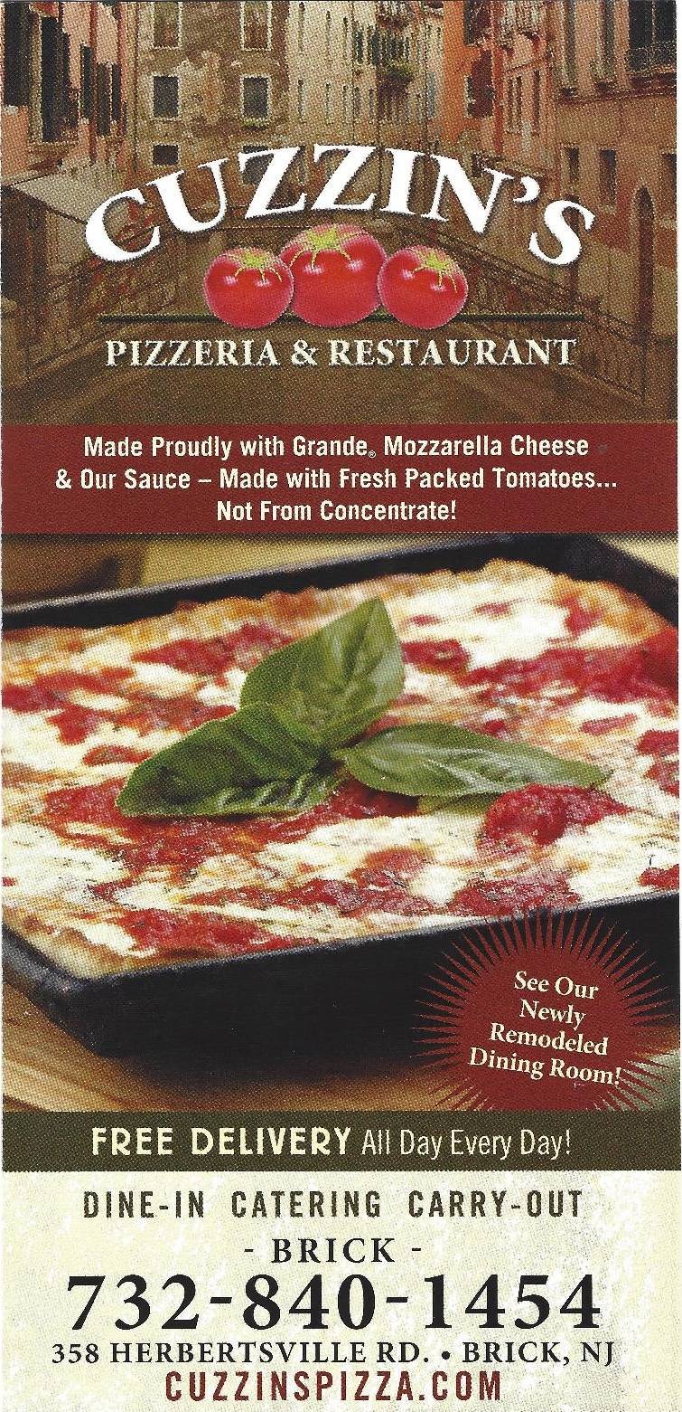 Cuzzins Pizza | restaurant | 358 Herbertsville Rd, Brick, NJ 08724, USA | 7328401454 OR +1 732-840-1454