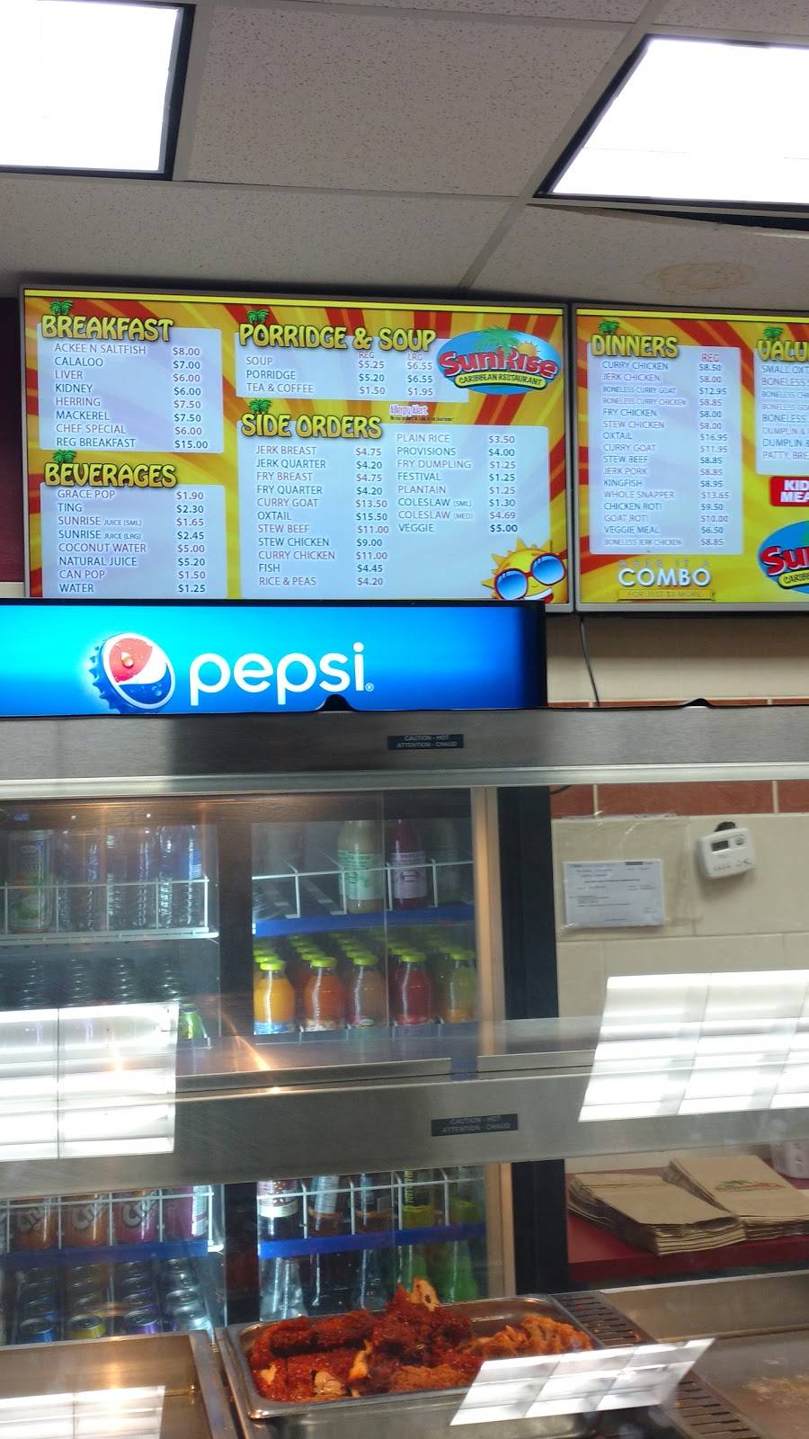 Sunrise Caribbean Restaurant | restaurant | 1949 Finch Ave W, North York, ON M3N 2V3, Canada | 6473490700 OR +1 647-349-0700