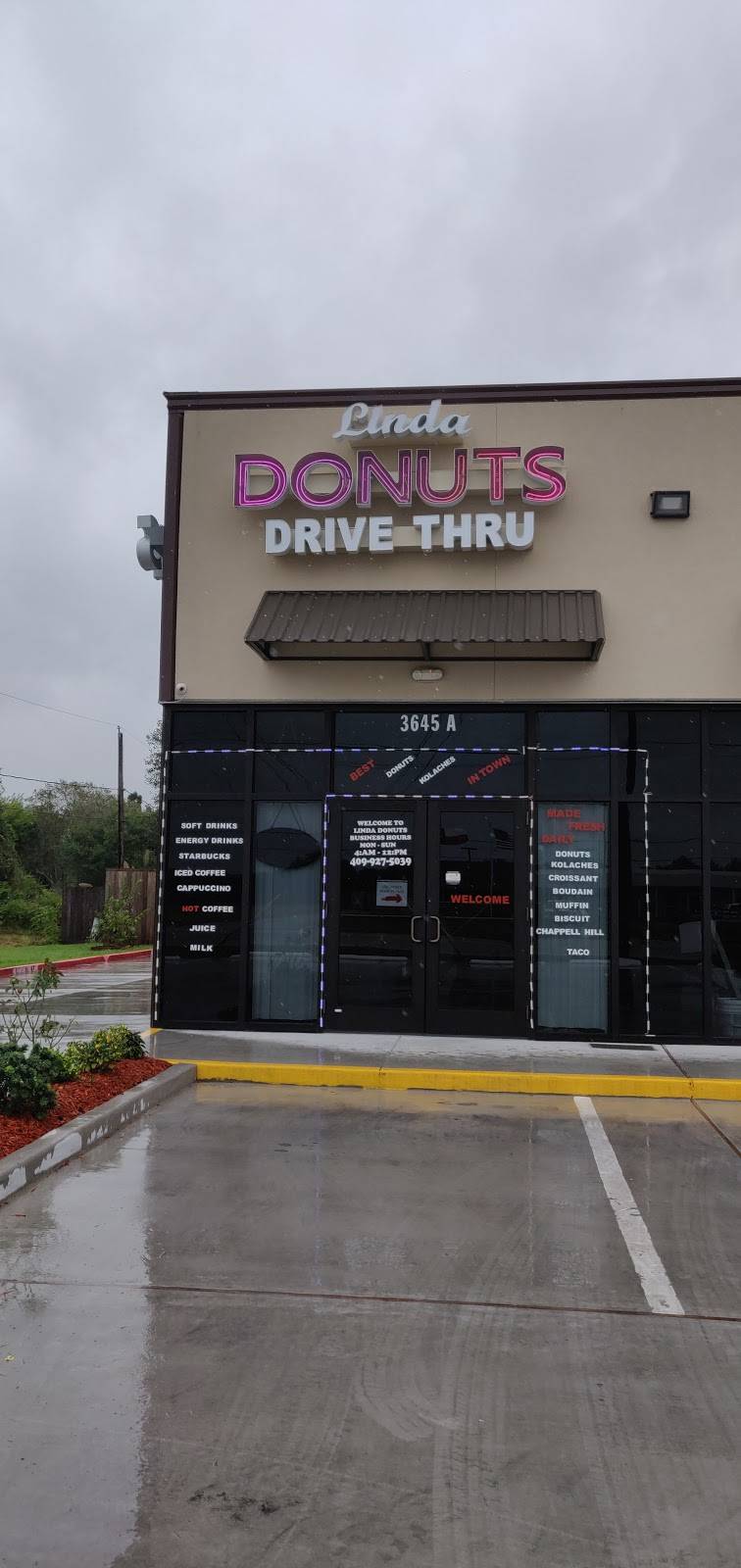 Linda Donuts | restaurant | 3645 A FM646, Santa Fe, TX 77510, USA | 4099275039 OR +1 409-927-5039