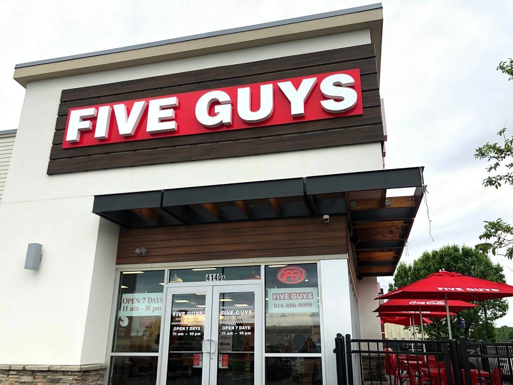 Five Guys | meal takeaway | 4140 S Noland Rd, Independence, MO 64055, USA | 8168860098 OR +1 816-886-0098