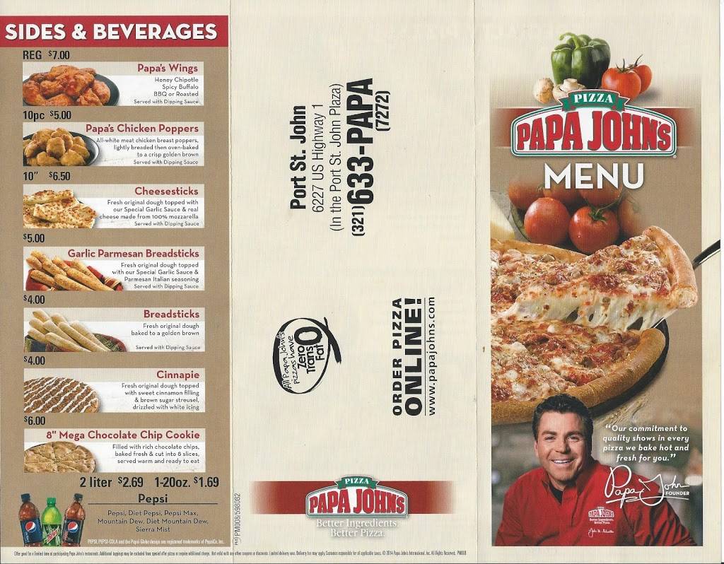 Papa Johns Pizza | restaurant | 6227 North Us, US-1, Port St John, FL 32927, USA | 3216337272 OR +1 321-633-7272
