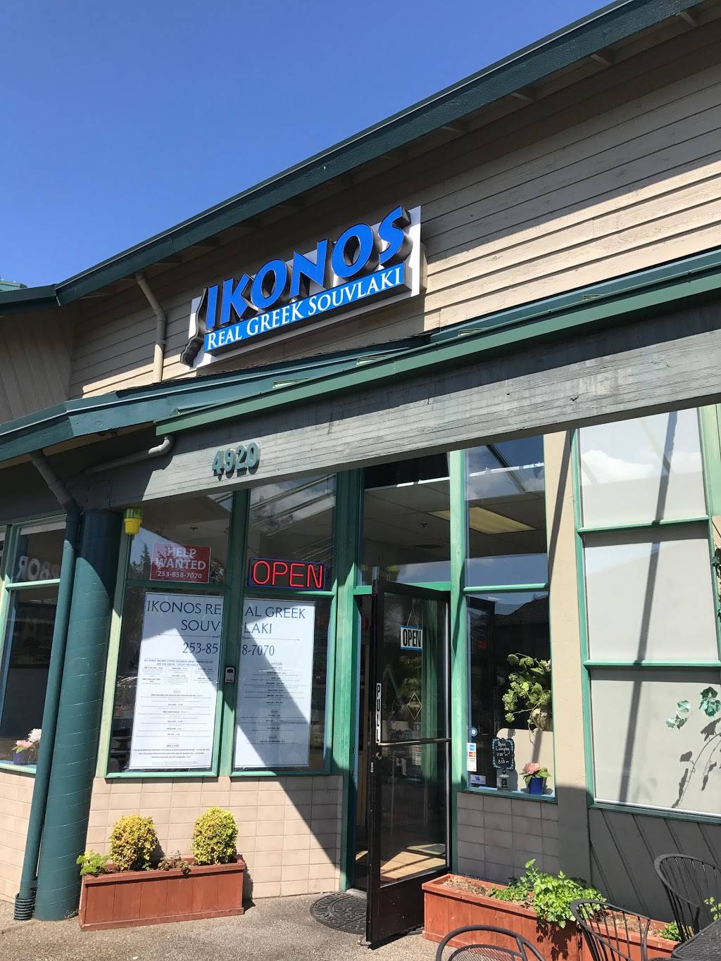 Ikonos Real Greek Souvlaki | restaurant | 4920 Point Fosdick Dr, Gig Harbor, WA 98335, USA | 2538587070 OR +1 253-858-7070
