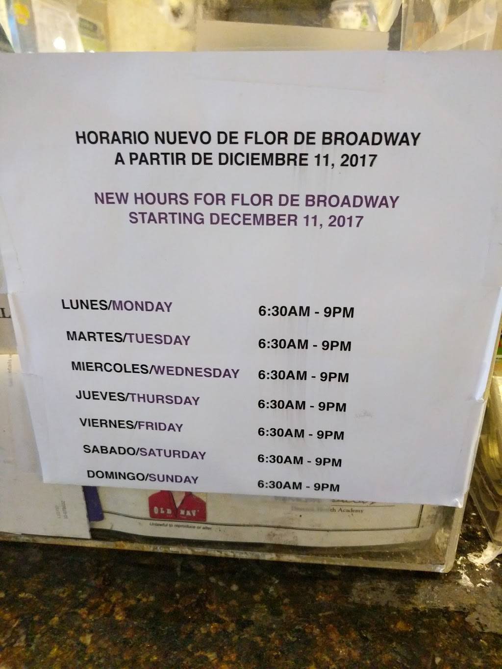 La Flor De Broadway | restaurant | 3395 Broadway, New York, NY 10031, USA | 2122811556 OR +1 212-281-1556