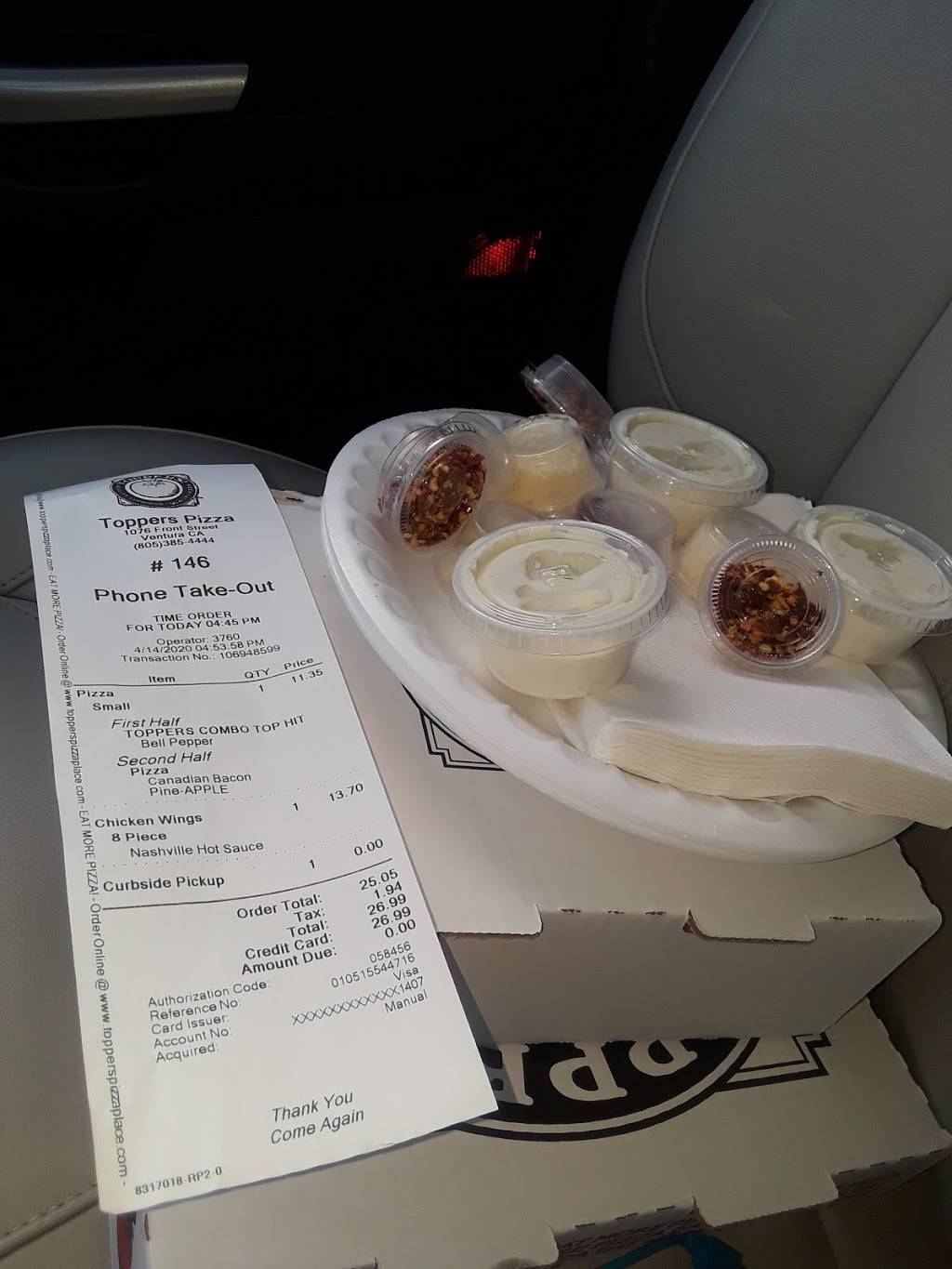 Toppers Pizza Place | restaurant | 1076 E Front St, Ventura, CA 93001, USA | 8053854444 OR +1 805-385-4444