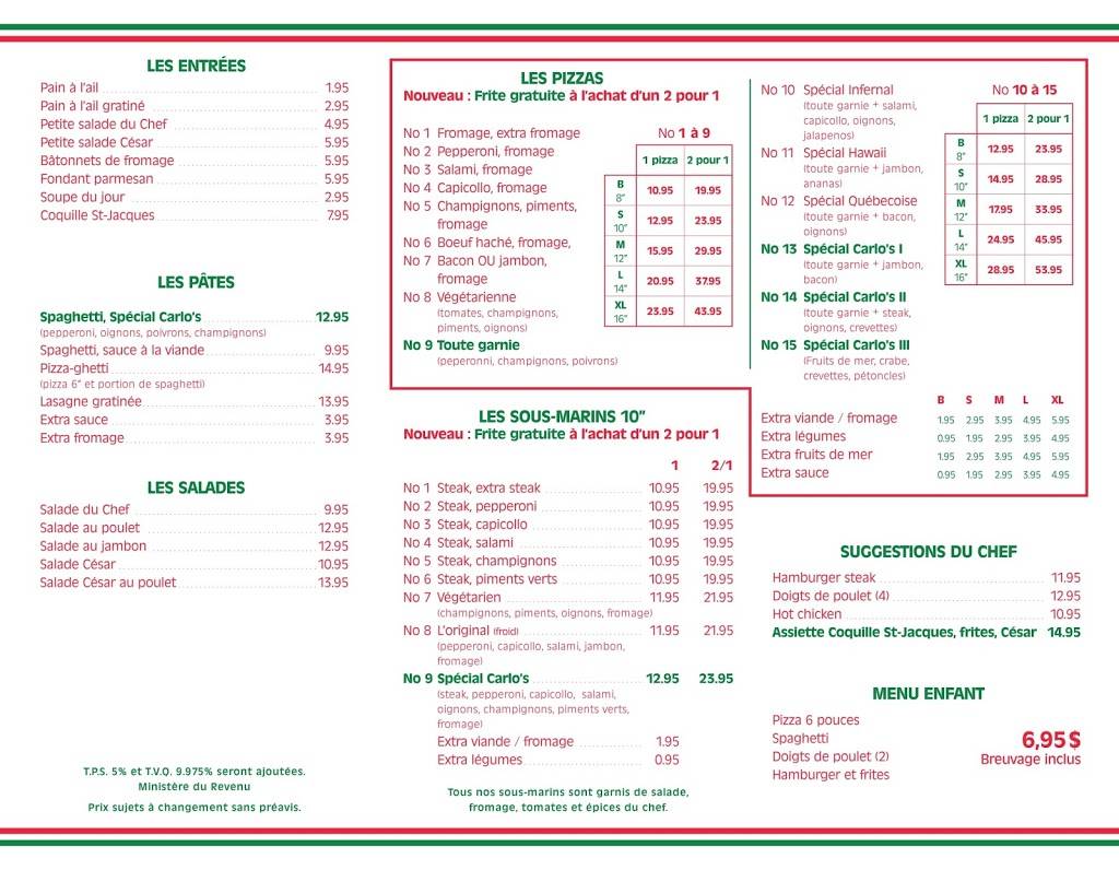 Restaurant Carlos Pizzeria | restaurant | 151 Chemin dAdamsville, Bromont, QC J2L 2Z3, Canada | 4509554040 OR +1 450-955-4040