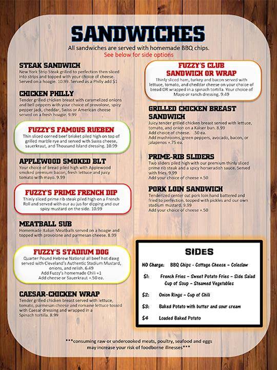Fuzzy’s Sports Grill | restaurant | 8378 W Thunderbird Rd Suite 101, Peoria, AZ 85381, USA | 6232487172 OR +1 623-248-7172