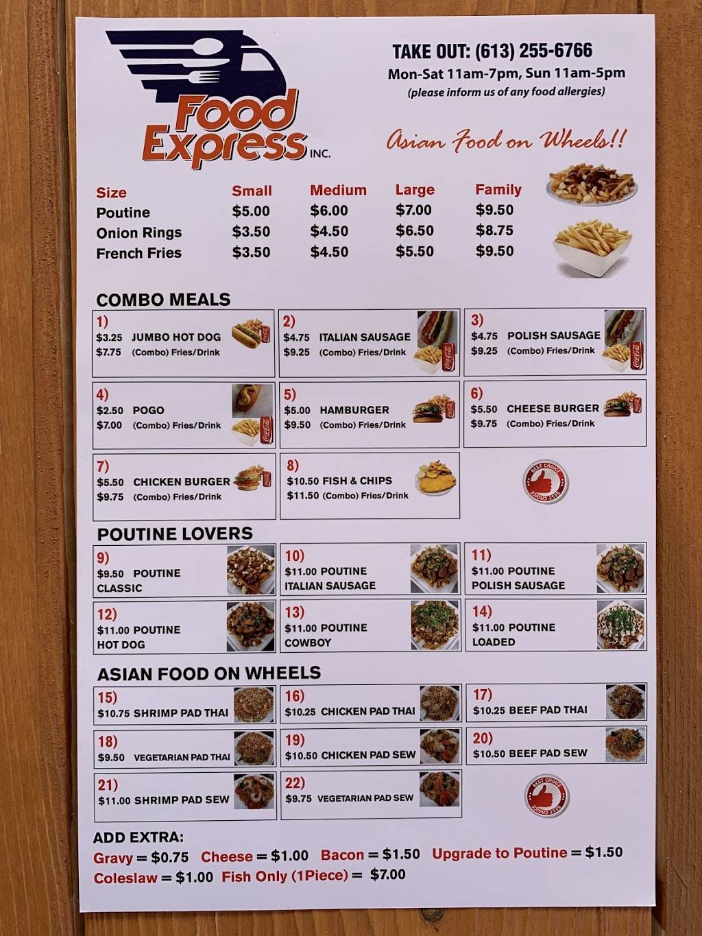 Food Express | restaurant | 261 Argyle St S, Renfrew, ON K7V 1T7, Canada | 6132556766 OR +1 613-255-6766