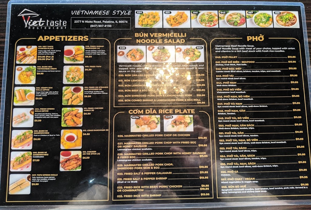 Viet Taste | restaurant | 2377 N Hicks Rd, Palatine, IL 60074, USA | 8479074150 OR +1 847-907-4150