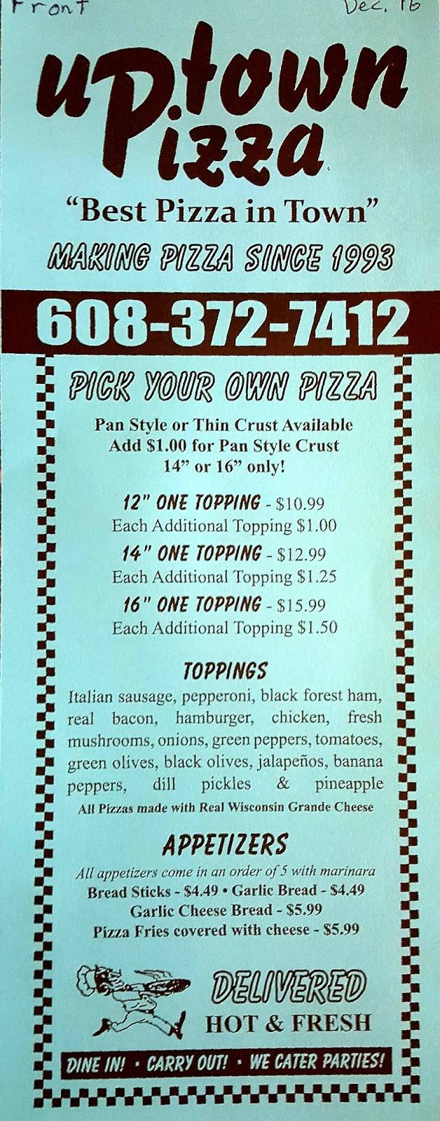 Uptown Pizza Tomah | meal delivery | 104 E Washington St, Tomah, WI 54660, USA | 6083727412 OR +1 608-372-7412