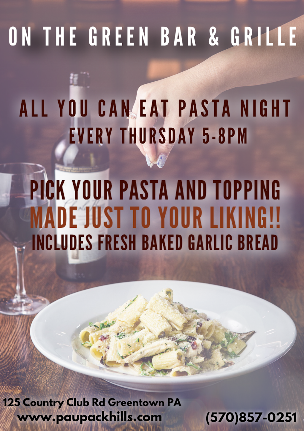 On The Green Bar and Grille | restaurant | 125 Country Club Rd, Greentown, PA 18426, USA | 5708570251 OR +1 570-857-0251