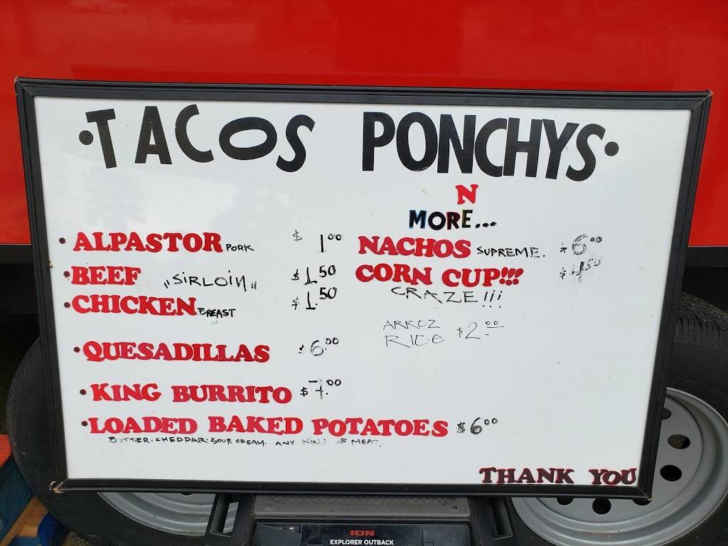 Ponchys Tacos | restaurant | 16911 Old Louetta Rd, Houston, TX 77070, USA | 8327924786 OR +1 832-792-4786
