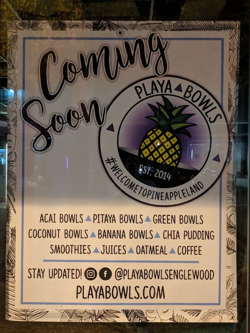 Playa Bowls Englewood | restaurant | 38 E Palisade Ave, Englewood, NJ 07631, USA | 2019287788 OR +1 201-928-7788