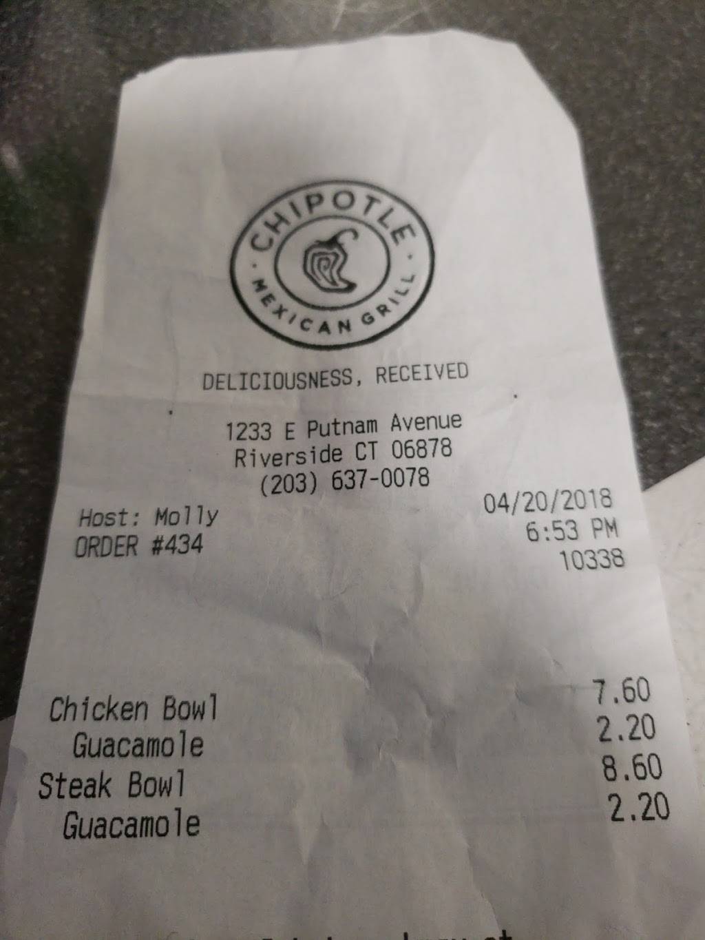 Chipotle Mexican Grill | restaurant | 1233 E Putnam Ave, Riverside, CT 06878, USA | 2036370078 OR +1 203-637-0078