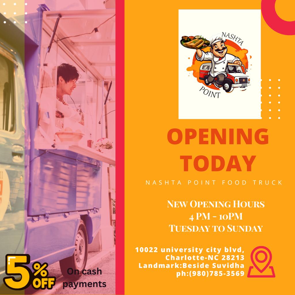 Nashta Point | restaurant | 10022 University City Blvd, Charlotte, NC 28213, USA | 9807853569 OR +1 980-785-3569