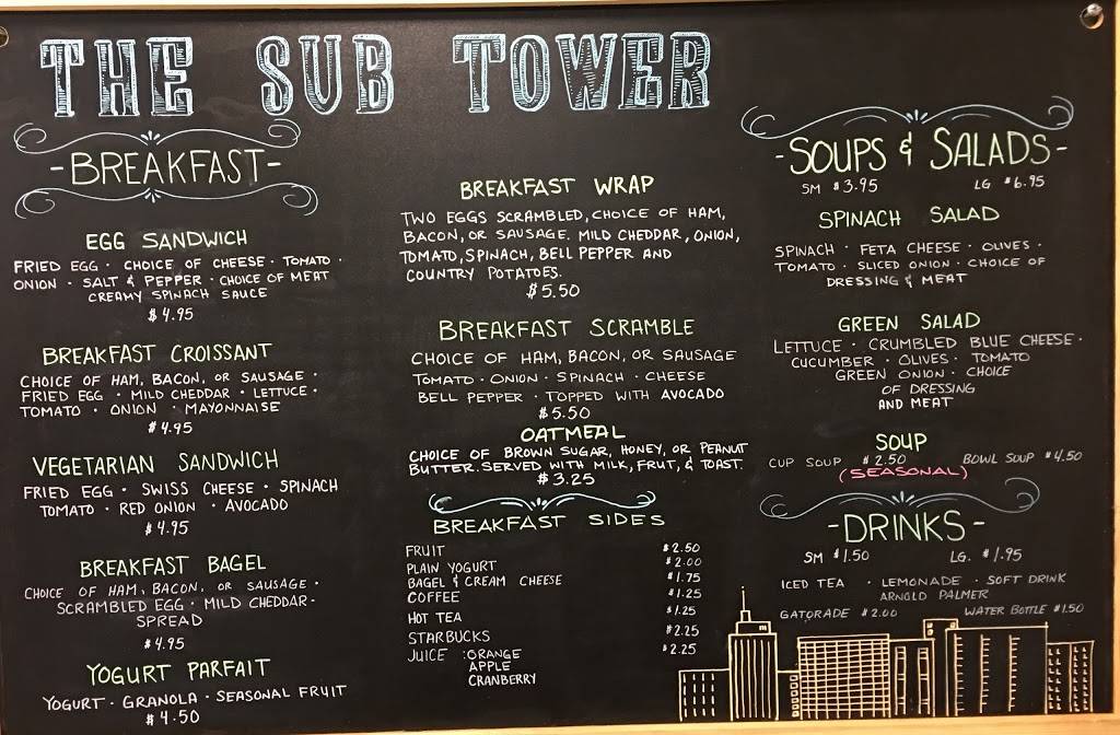 The Sub Tower Cafe | restaurant | 1430 Truxtun Ave Ste #110, Bakersfield, CA 93301, USA | 6614930508 OR +1 661-493-0508