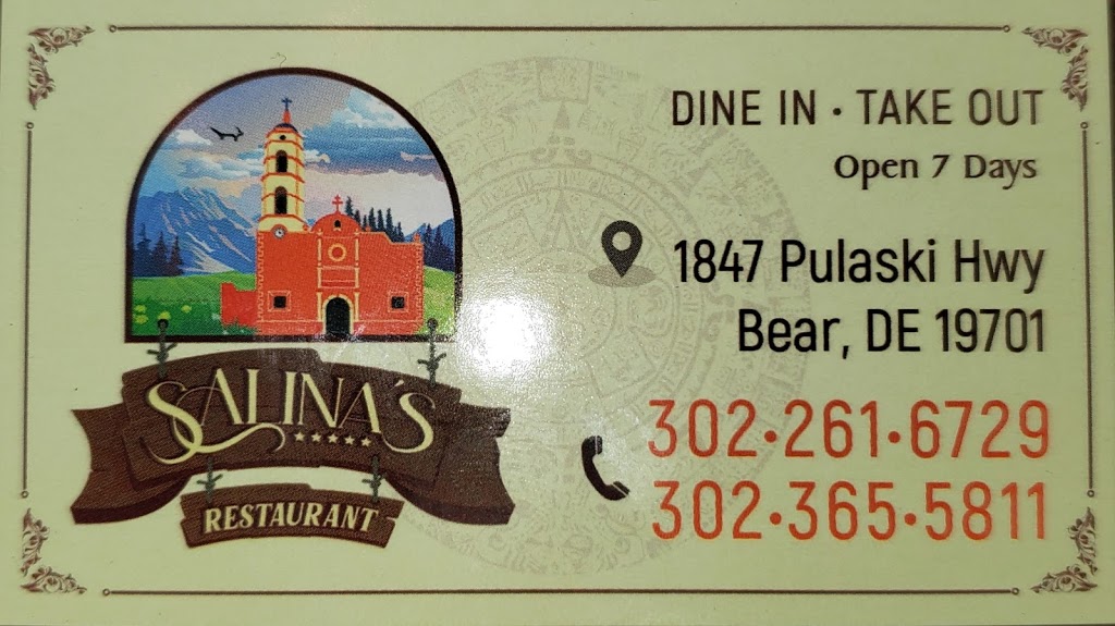 Salinas Restaurant | restaurant | 1847 Pulaski Hwy, Bear, DE 19701, USA | 3022616729 OR +1 302-261-6729